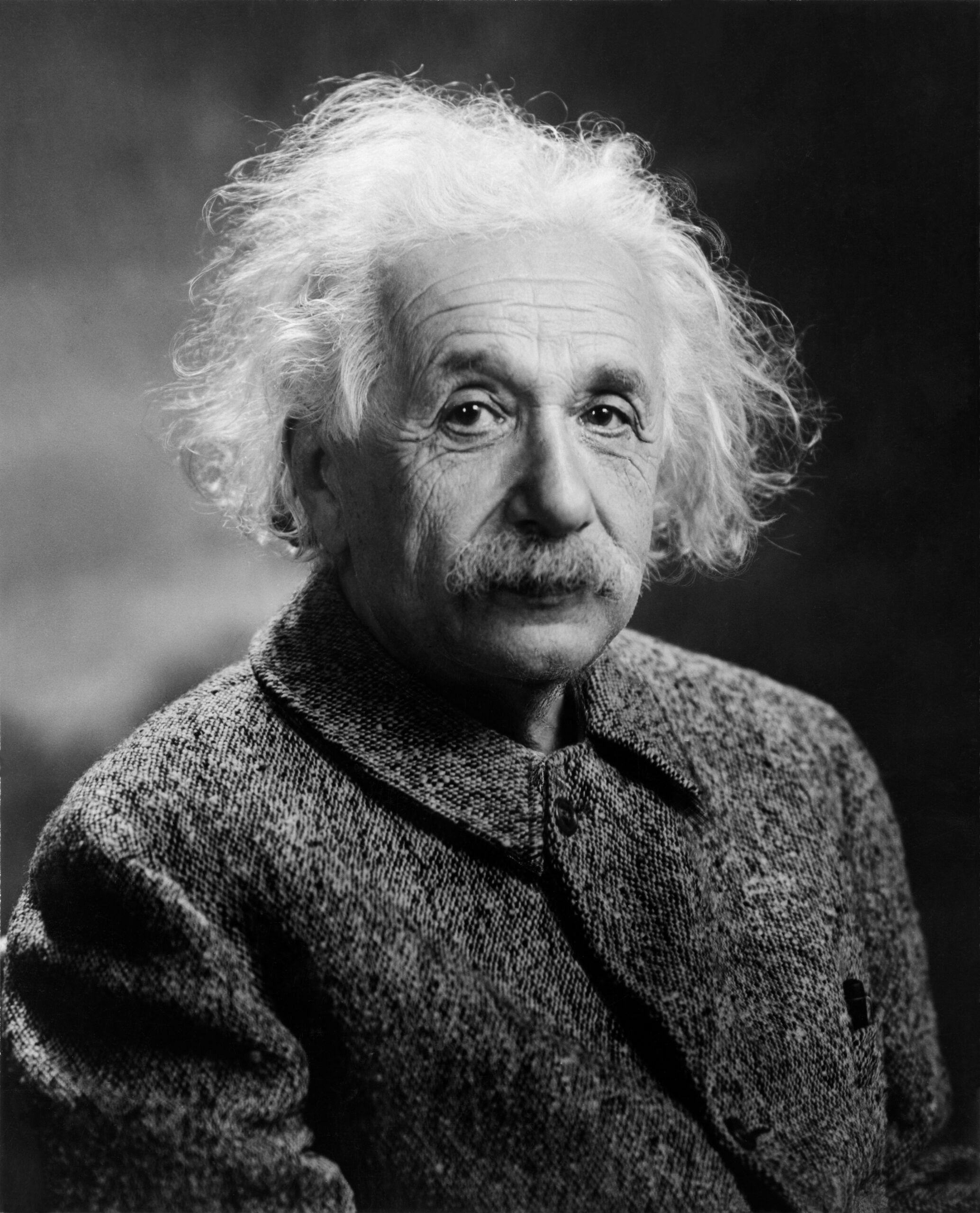 Portret van Albert Einstein, de man die rente op rente het achtste wereldwonder noemde