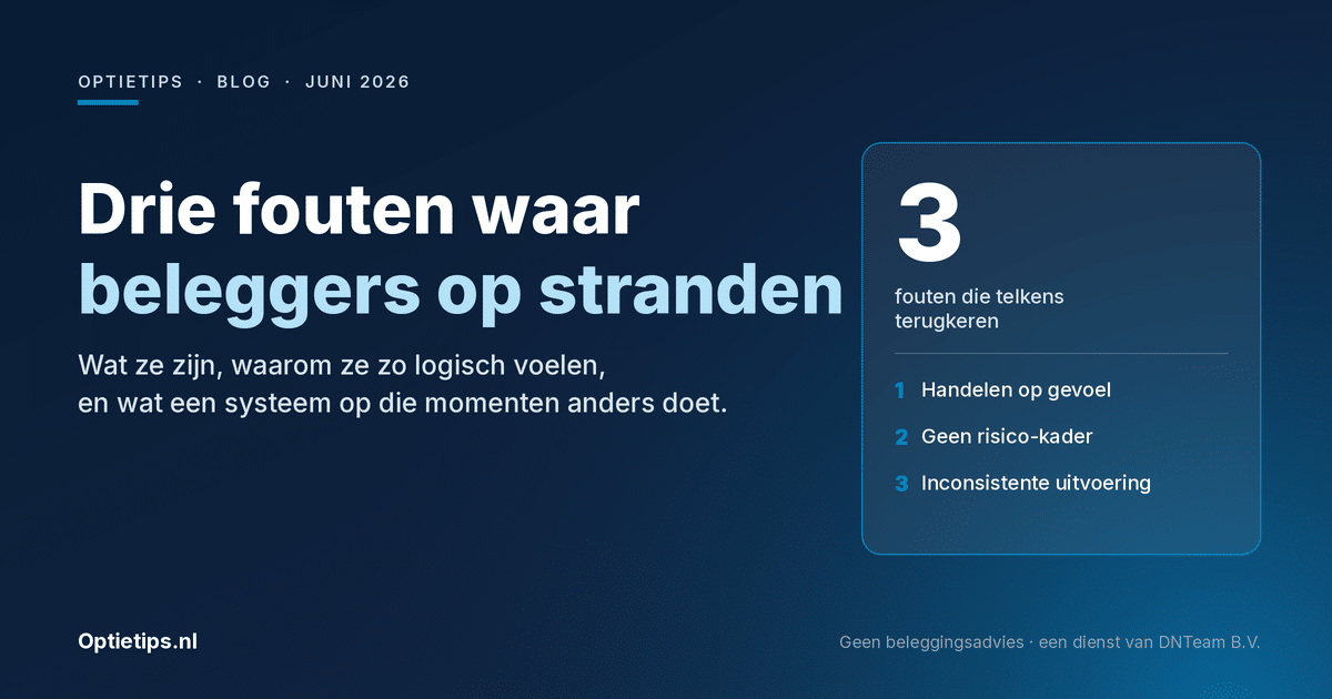 De drie grootste fouten van particuliere beleggers: emotie, geen risico-kader en inconsistentie