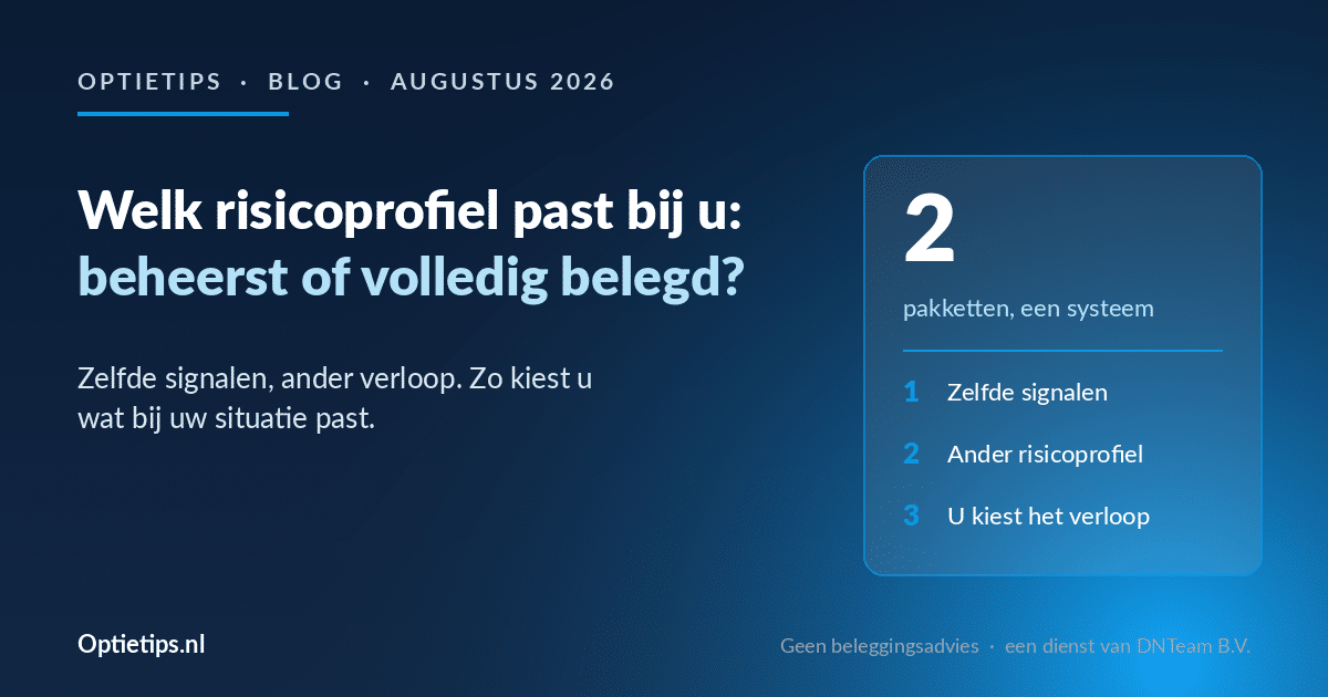 Optietips - Welk risicoprofiel past bij u: beheerst of volledig belegd?