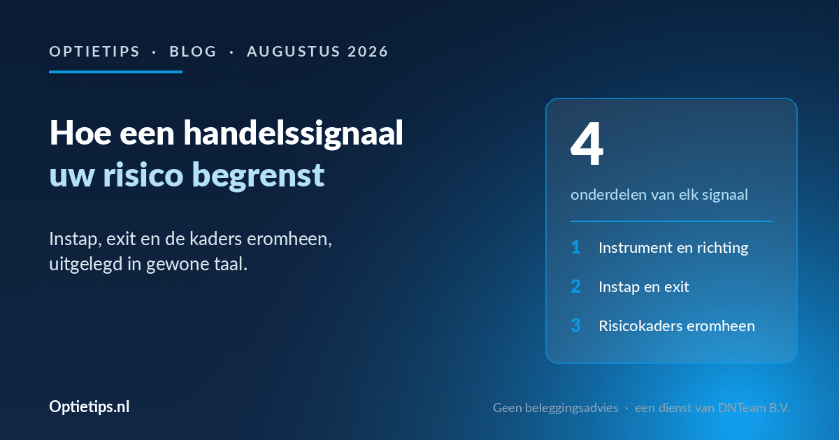 Optietips - Hoe een handelssignaal uw risico begrenst