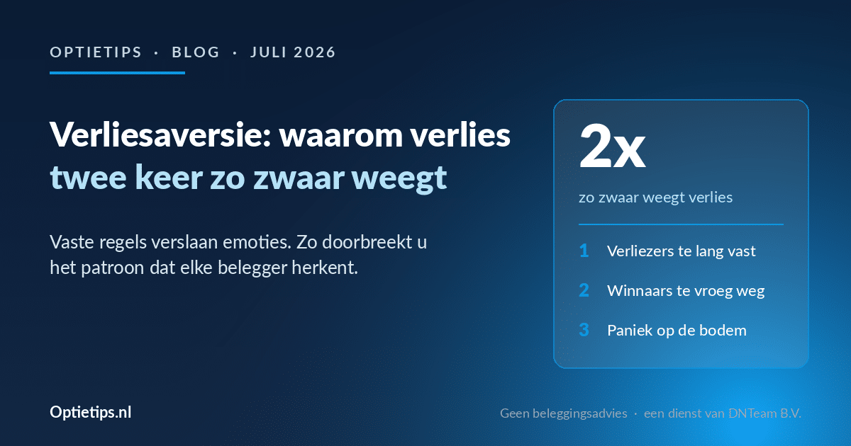 Optietips - Verliesaversie: waarom een verlies twee keer zo zwaar weegt